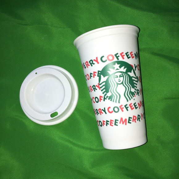 Starbucks reusable Merry Coffee Christmas tumbler - Picture 1 of 3